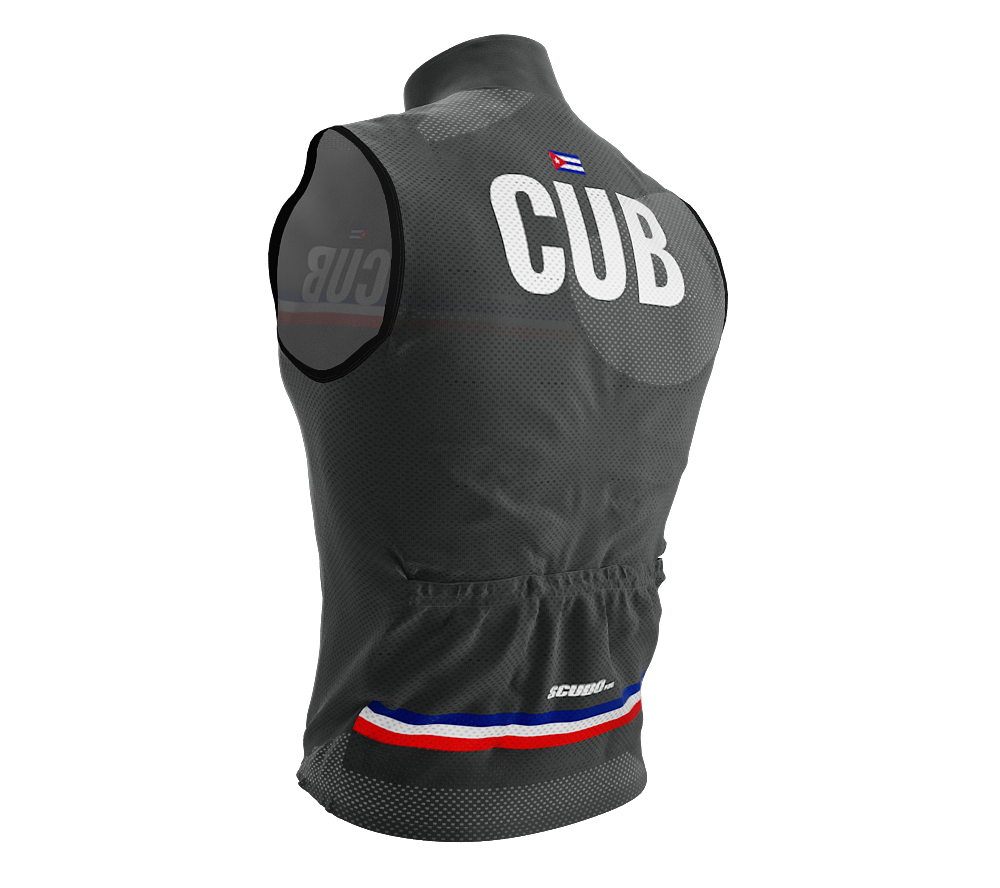 Wind Breaker Cycling Running Sports Vest Cuba Country Code for Men And Women