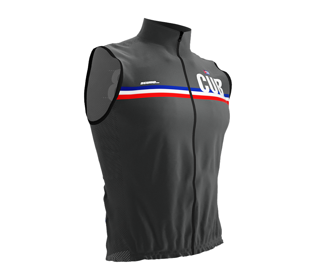 Wind Breaker Cycling Running Sports Vest Cuba Country Code for Men And Women