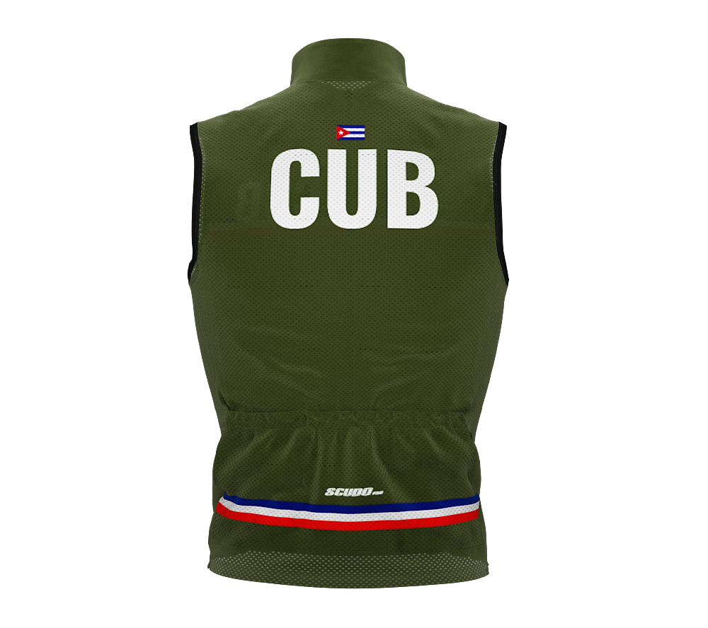 Wind Breaker Cycling Running Sports Vest Cuba Country Code for Men And Women