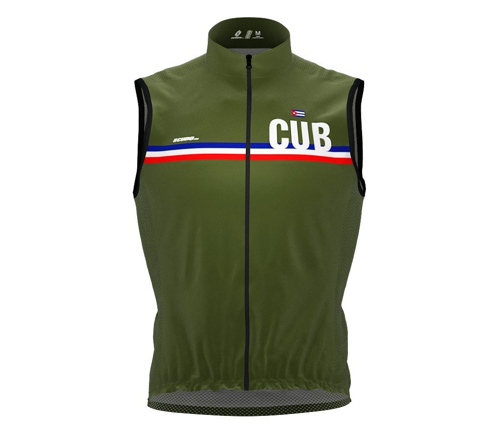 Wind Breaker Cycling Running Sports Vest Cuba Country Code for Men And Women