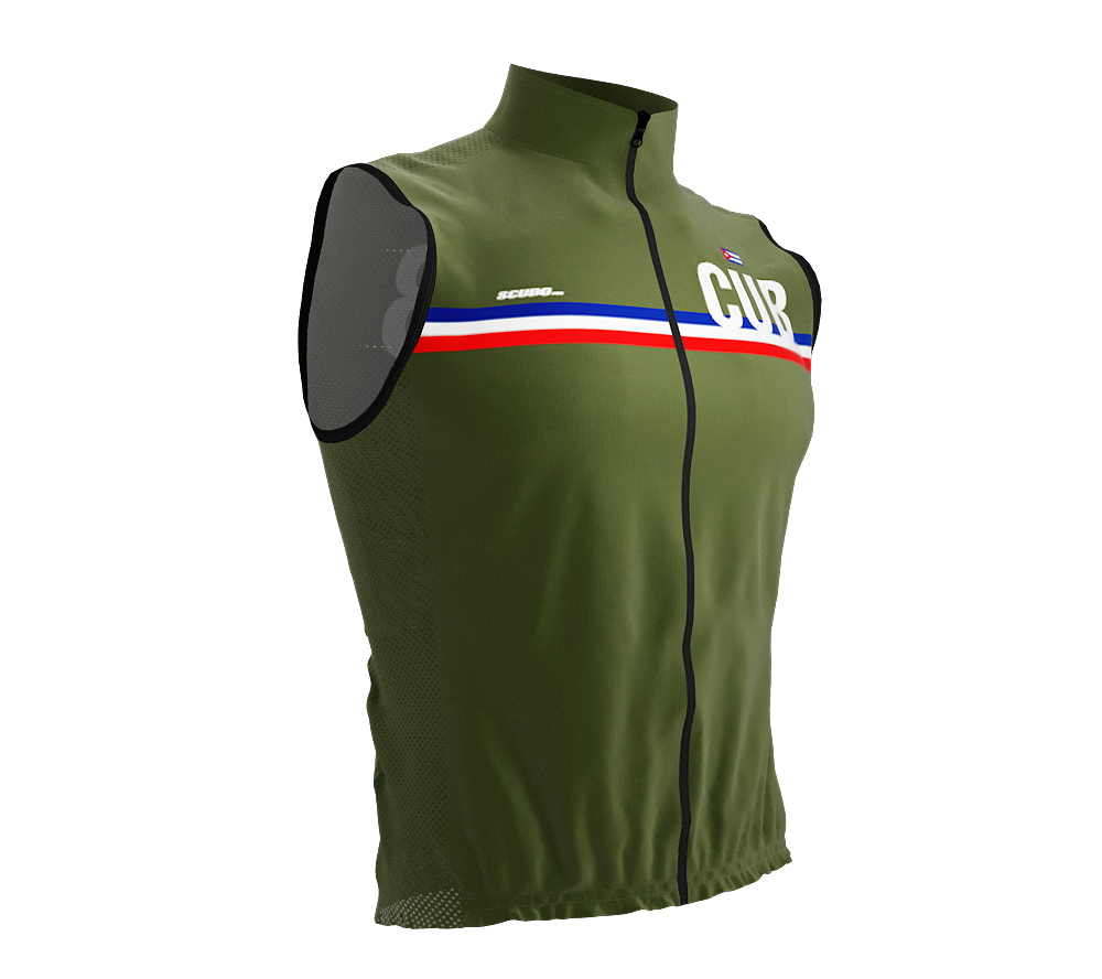 Wind Breaker Cycling Running Sports Vest Cuba Country Code for Men And Women