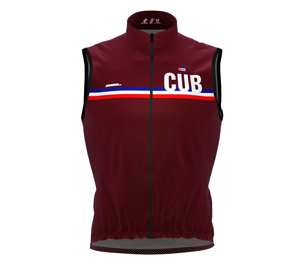 Wind Breaker Cycling Running Sports Vest Cuba Country Code for Men And Women