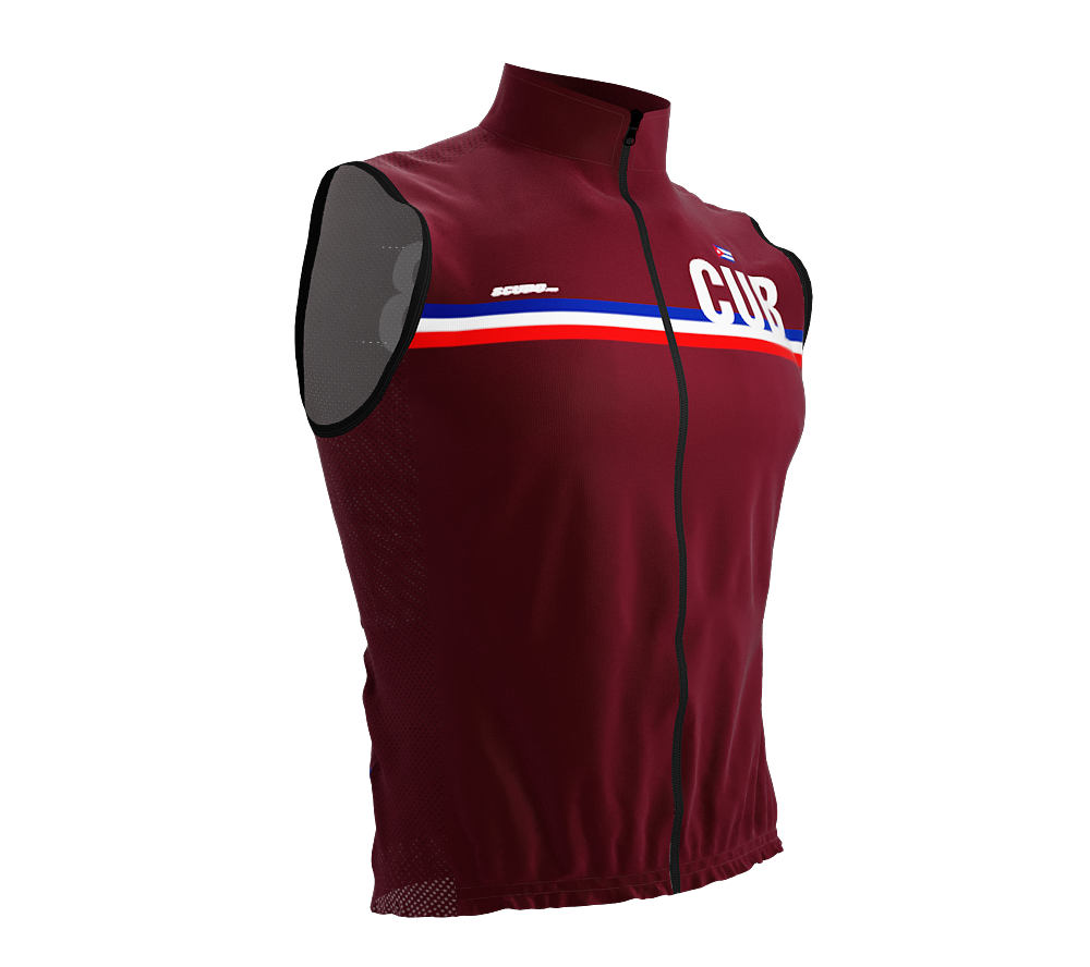 Wind Breaker Cycling Running Sports Vest Cuba Country Code for Men And Women