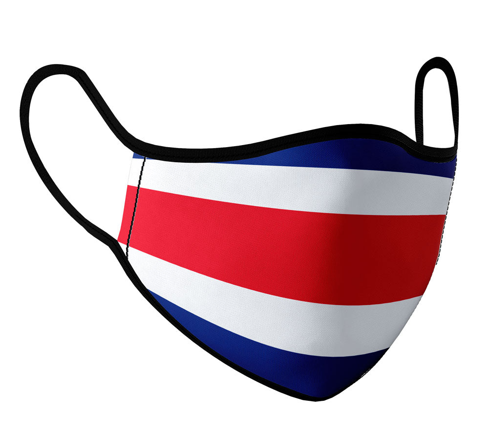 Costa Rica - Face Mask with fluid and moisture resistant fabric. Reusable and Washable