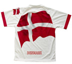 Denmark Flag Technical T-Shirt for Men and Women