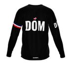 MTB BMX Cycling Jersey Long Sleeve Code Dominican Republic Black for Men and Women