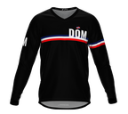 MTB BMX Cycling Jersey Long Sleeve Code Dominican Republic Black for Men and Women