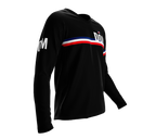 MTB BMX Cycling Jersey Long Sleeve Code Dominican Republic Black for Men and Women