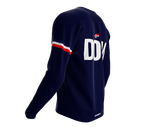 MTB BMX Cycling Jersey Long Sleeve Code Dominican Republic Blue for Men and Women