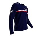 MTB BMX Cycling Jersey Long Sleeve Code Dominican Republic Blue for Men and Women