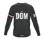 MTB BMX Cycling Jersey Long Sleeve Code Dominican Republic Gray for Men and Women