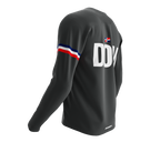 MTB BMX Cycling Jersey Long Sleeve Code Dominican Republic Gray for Men and Women