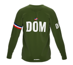 MTB BMX Cycling Jersey Long Sleeve Code Dominican Republic Green for Men and Women