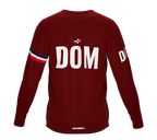 MTB BMX Cycling Jersey Long Sleeve Code Dominican Republic Vine for Men and Women