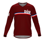 MTB BMX Cycling Jersey Long Sleeve Code Dominican Republic Vine for Men and Women