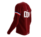 MTB BMX Cycling Jersey Long Sleeve Code Dominican Republic Vine for Men and Women