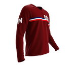 MTB BMX Cycling Jersey Long Sleeve Code Dominican Republic Vine for Men and Women