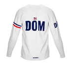 MTB BMX Cycling Jersey Long Sleeve Code Dominican Republic White for Men and Women