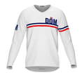 MTB BMX Cycling Jersey Long Sleeve Code Dominican Republic White for Men and Women