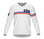 MTB BMX Cycling Jersey Long Sleeve Code Dominican Republic White for Men and Women