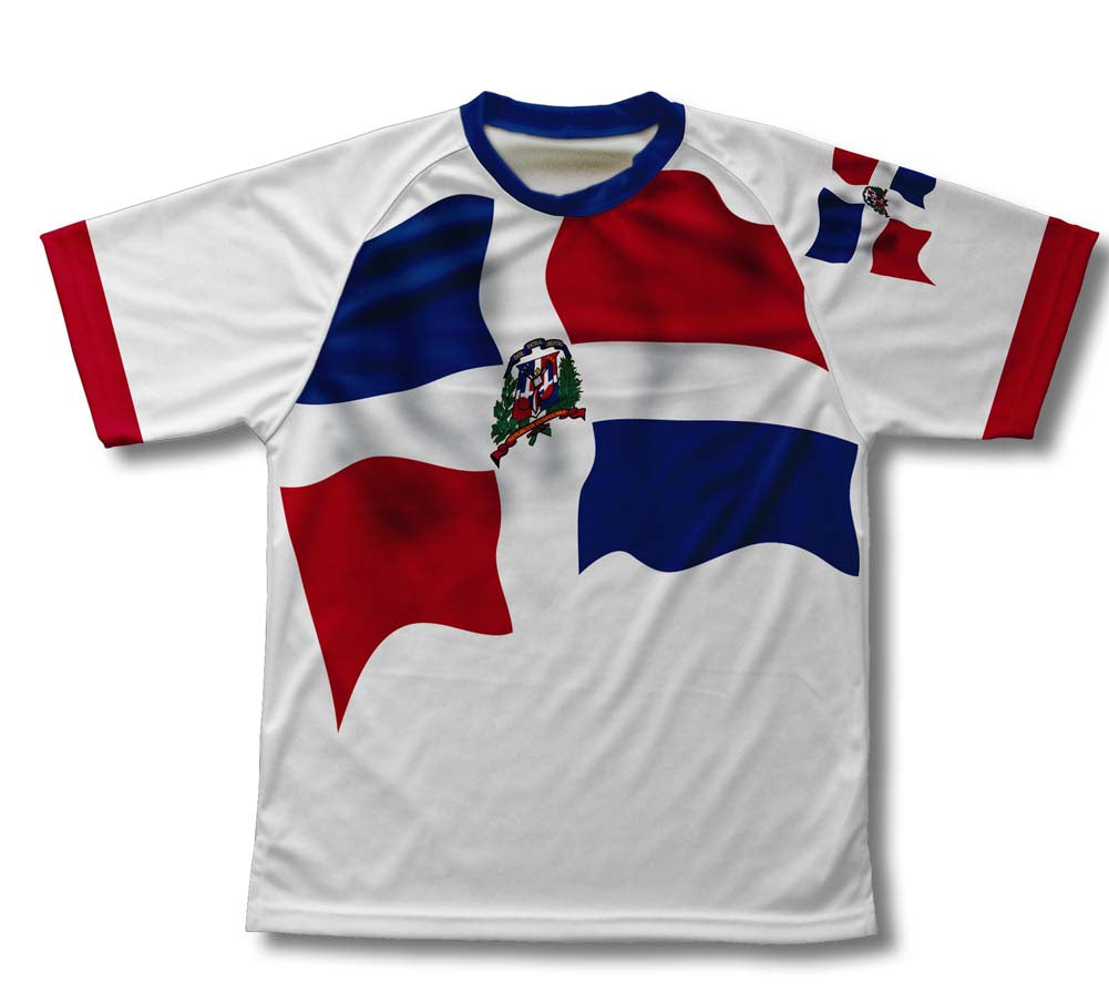 Dominican Republic Flag Technical T-Shirt for Men and Women