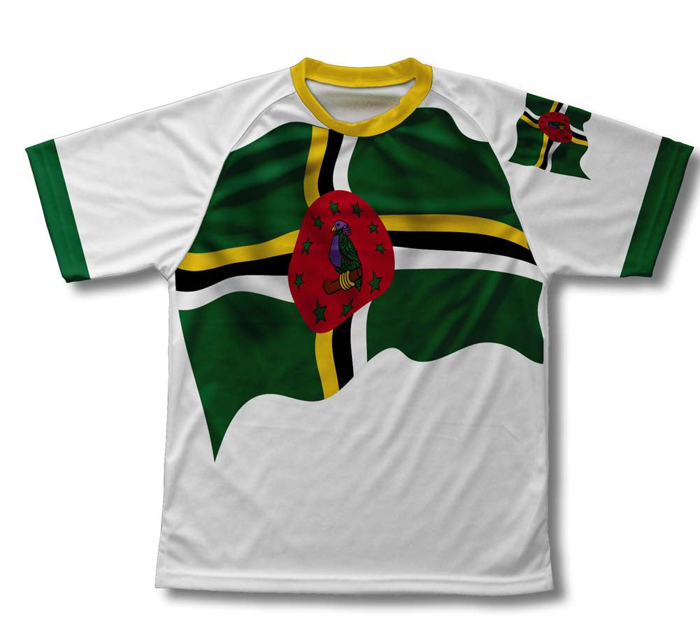 Dominica Flag Technical T-Shirt for Men and Women