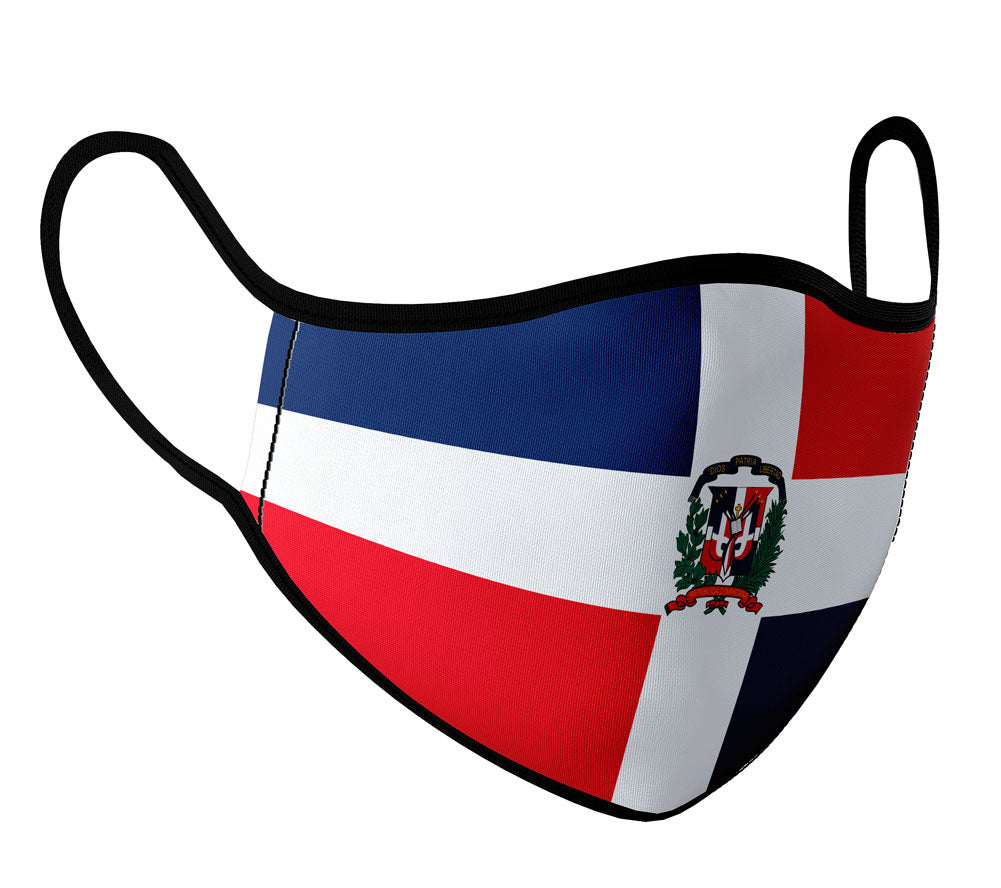 Dominican Republic - Face Mask with fluid and moisture resistant fabric. Reusable and Washable