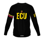 MTB BMX Cycling Jersey Long Sleeve Code Ecuador Black for Men and Women