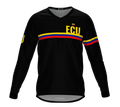 MTB BMX Cycling Jersey Long Sleeve Code Ecuador Black for Men and Women