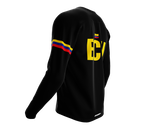 MTB BMX Cycling Jersey Long Sleeve Code Ecuador Black for Men and Women