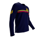 MTB BMX Cycling Jersey Long Sleeve Code Ecuador Blue for Men and Women