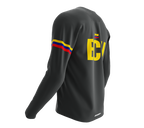MTB BMX Cycling Jersey Long Sleeve Code Ecuador Gray for Men and Women