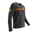 MTB BMX Cycling Jersey Long Sleeve Code Ecuador Gray for Men and Women