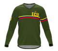 MTB BMX Cycling Jersey Long Sleeve Code Ecuador Green for Men and Women