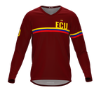 MTB BMX Cycling Jersey Long Sleeve Code Ecuador Vine for Men and Women