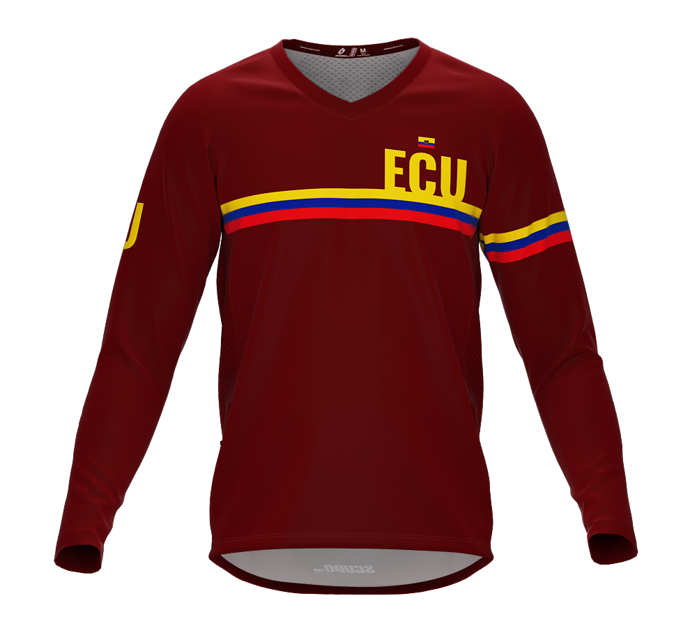 MTB BMX Cycling Jersey Long Sleeve Code Ecuador Vine for Men and Women