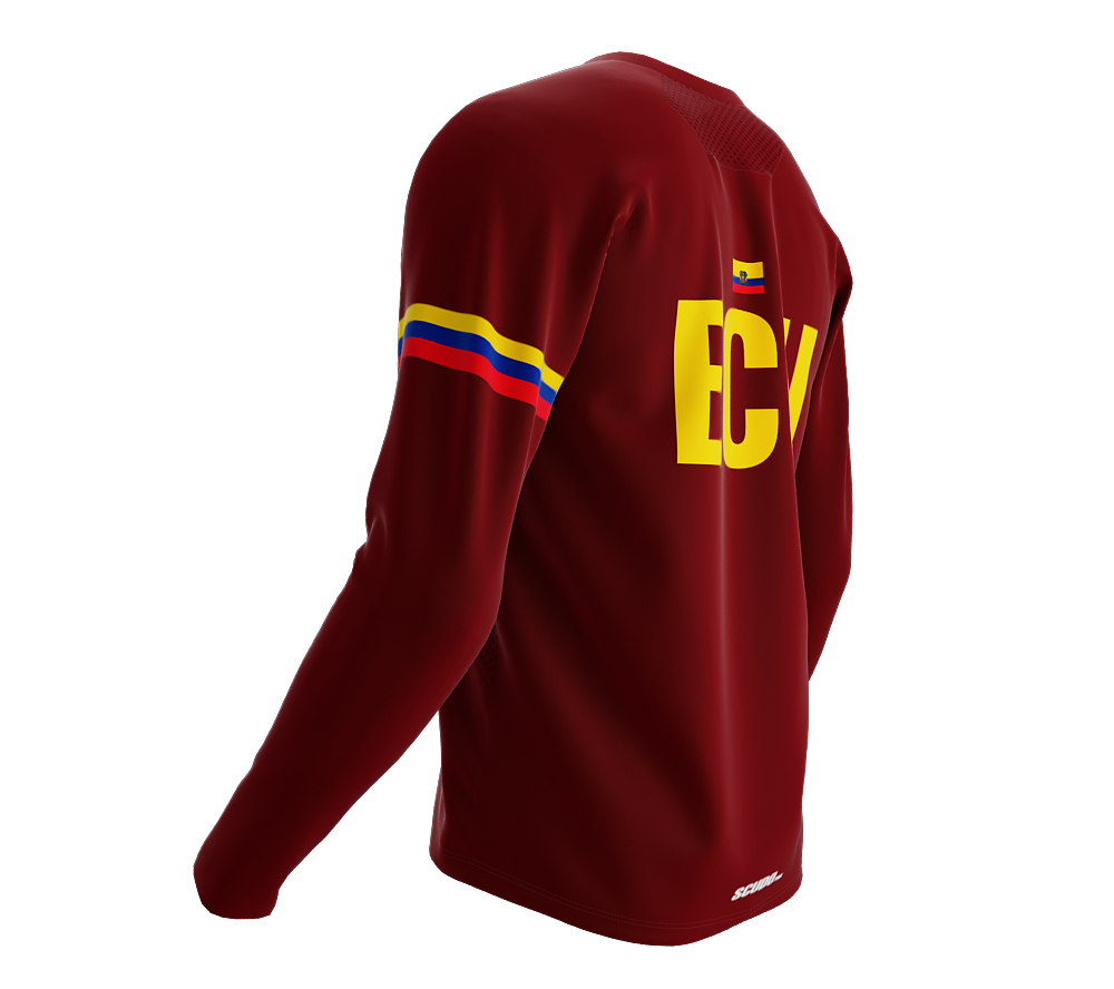 MTB BMX Cycling Jersey Long Sleeve Code Ecuador Vine for Men and Women