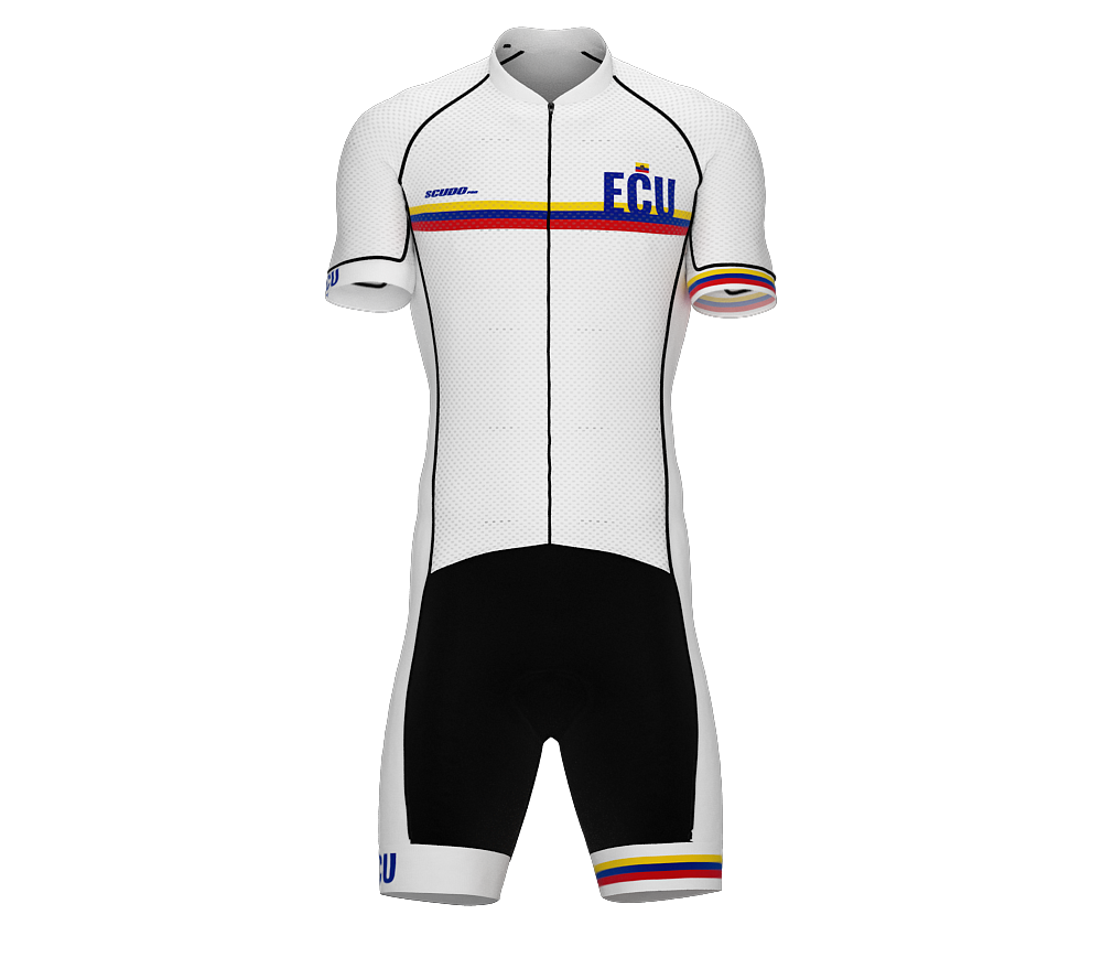 Ecuador White Code Cycling Speedsuit for Men