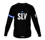 MTB BMX Cycling Jersey Long Sleeve Code El Salvador Black for Men and Women
