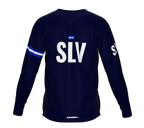 MTB BMX Cycling Jersey Long Sleeve Code El Salvador Blue for Men and Women