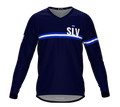 MTB BMX Cycling Jersey Long Sleeve Code El Salvador Blue for Men and Women