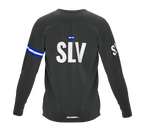 MTB BMX Cycling Jersey Long Sleeve Code El Salvador Gray for Men and Women