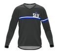 MTB BMX Cycling Jersey Long Sleeve Code El Salvador Gray for Men and Women