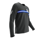 MTB BMX Cycling Jersey Long Sleeve Code El Salvador Gray for Men and Women