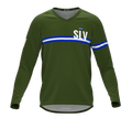 MTB BMX Cycling Jersey Long Sleeve Code El Salvador Green for Men and Women