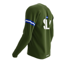 MTB BMX Cycling Jersey Long Sleeve Code El Salvador Green for Men and Women