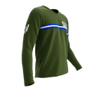 MTB BMX Cycling Jersey Long Sleeve Code El Salvador Green for Men and Women