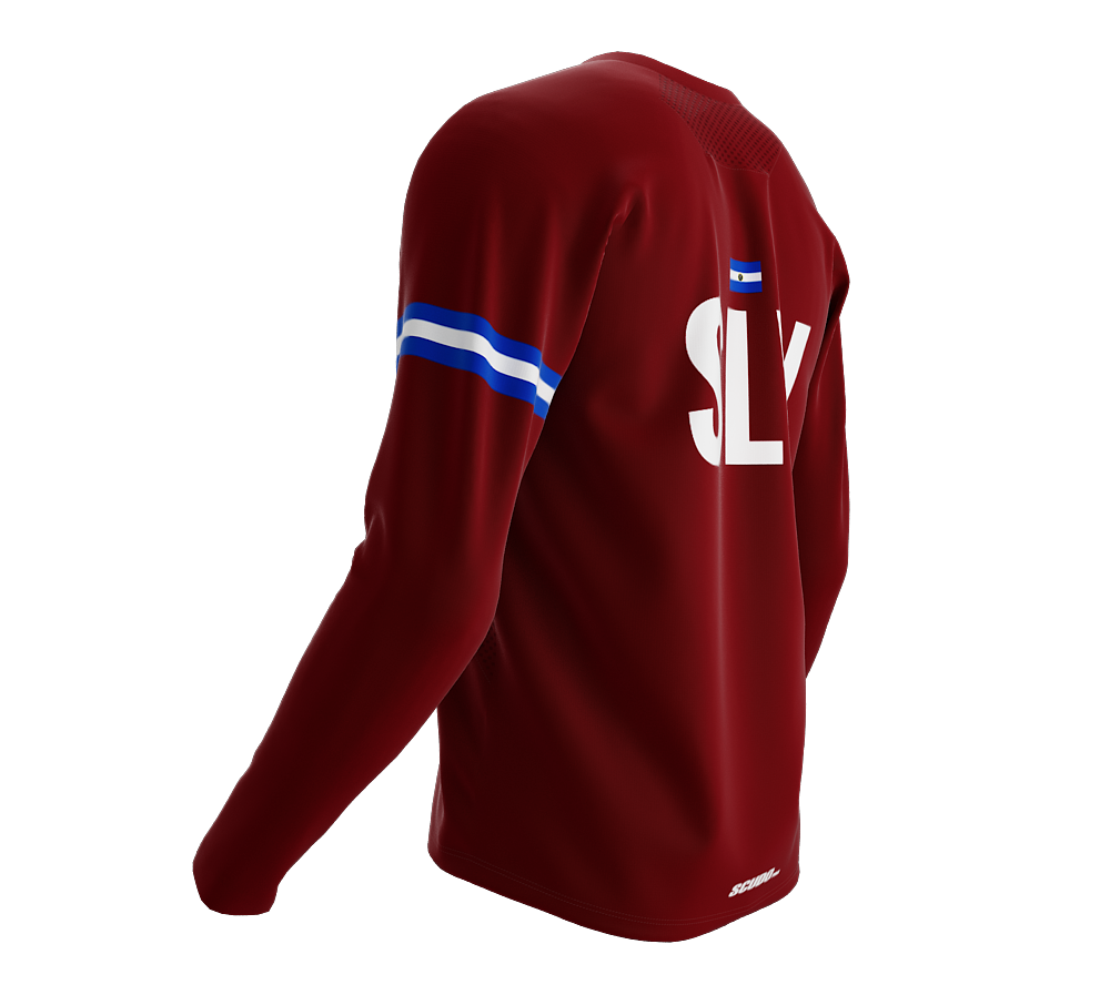 MTB BMX Cycling Jersey Long Sleeve Code El Salvador Vine for Men and Women