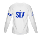 MTB BMX Cycling Jersey Long Sleeve Code El Salvador White for Men and Women