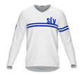 MTB BMX Cycling Jersey Long Sleeve Code El Salvador White for Men and Women